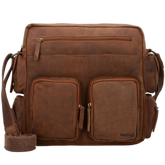 Greenland Nature Montenegro schoudertas leer 33 cm laptop compartiment