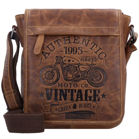 Greenburry Cafe-Racer Crossbody tas Leder 23 cm