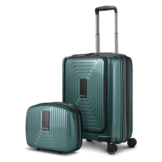 Redolz Essentials 14 kofferset 2 stuks cabine trolley met stretch vouw + beautycase