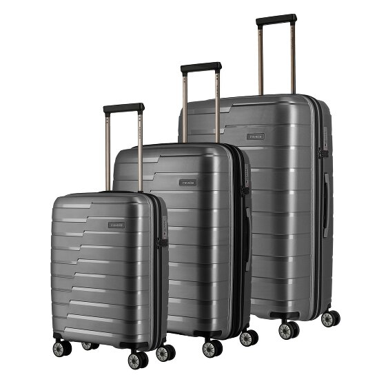 Travelite Air Base 4 wielen Kofferset 3-delig met uitbreidingsplooi