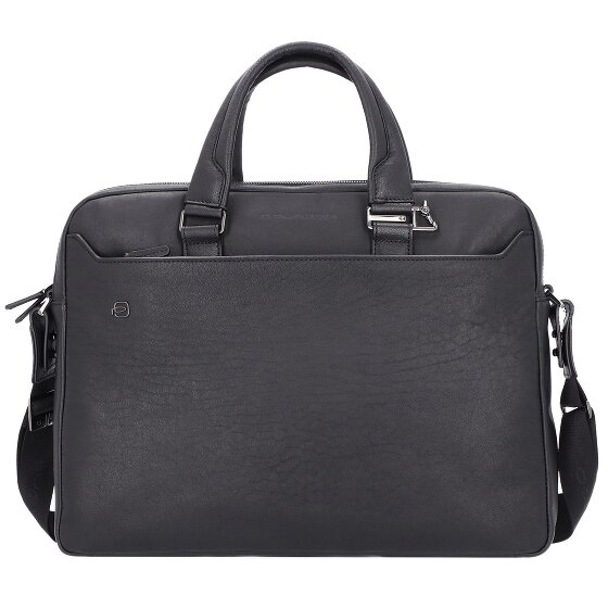 Piquadro Zwarte vierkante aktetas Leer 40 cm