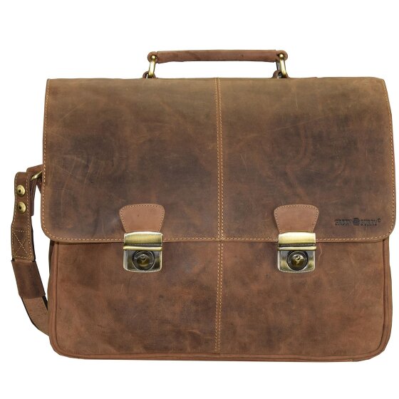 Greenburry Vintage aktetas leer 42 cm Laptop compartiment