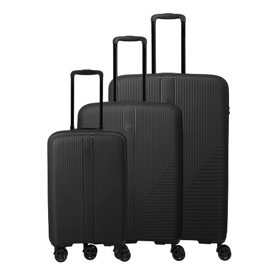 Travelite Air Stripe 4 wielen Kofferset 3-delig met uitbreidingsplooi