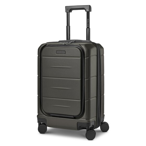 Police London 4 wielen Cabinewagen 55 cm Laptopvak met uitbreidingsplooi