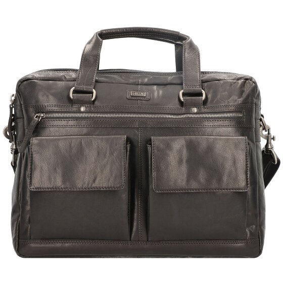 Spikes & Sparrow Aktetas leer 41 cm laptop compartiment