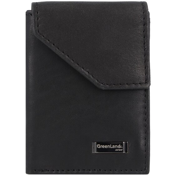 Greenland Nature Zwarte Nappa Portemonnee RFID Leer 7 cm