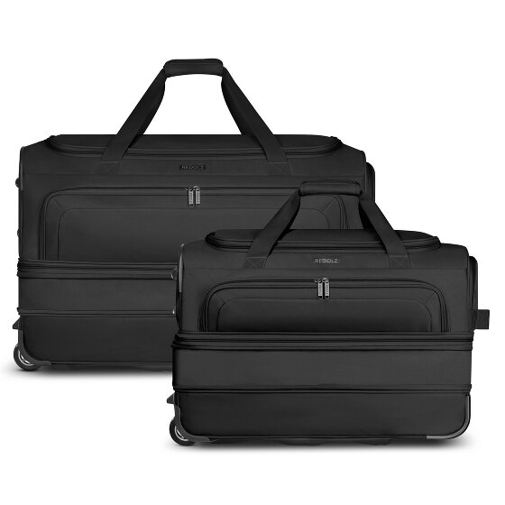 Redolz Duffle Essentials 2-wiel reistassenset 2 st. M+L met rekbare vouw