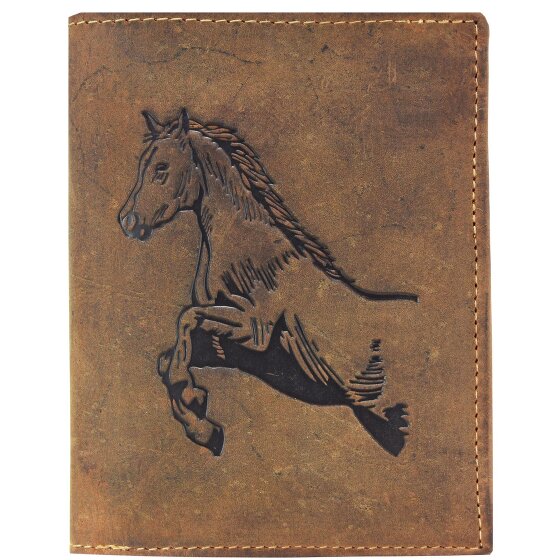 Greenburry Vintage Portemonnee Paard Leer 9,5 cm