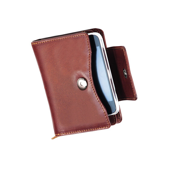 Greenland Nature Rubin portemonnee leer 10 cm vak voor mobiele telefoon