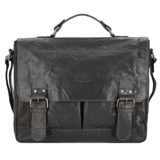 Pride and Soul Baggie Briefcase Leer 35 cm Laptopcompartiment