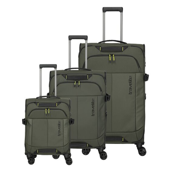 Travelite Briize 4 wielen Kofferset 3-delig met uitbreidingsplooi
