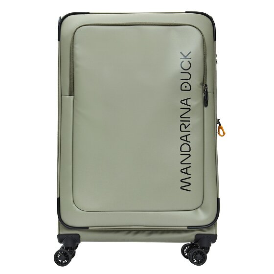 Mandarina Duck Eco Coated 4 wielen Trolley L 78 cm met uitbreidingsplooi
