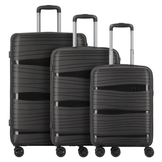 d&n Travel Line 4300 4 wielen Kofferset 3-delig
