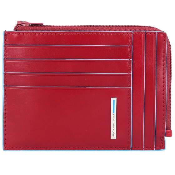 Piquadro Blauw Vierkant Creditcardetui RFID Leer 12 cm
