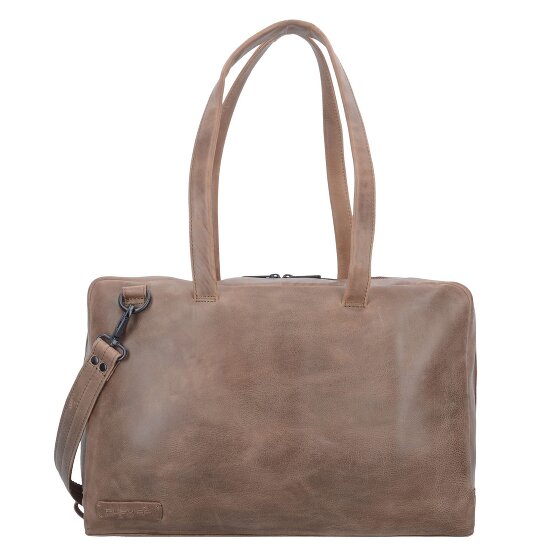 Plevier Zuivere Schoudertas Leer 43 cm Laptopcompartiment