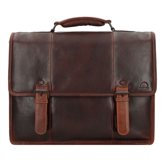 Greenburry Rugged Aktetas Messenger Leer 40.5 cm Laptop compartiment