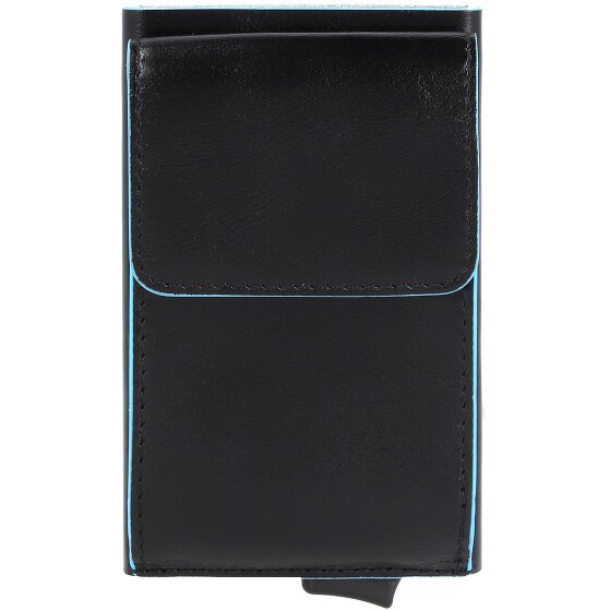 Piquadro Blauw Vierkant Creditcardetui Leer 6 cm