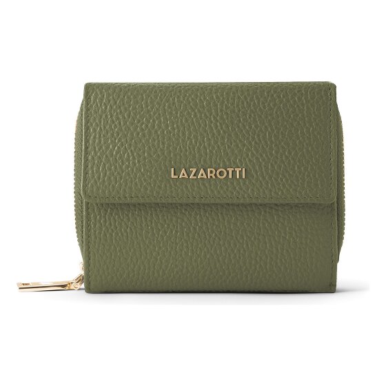Lazarotti Bologna leer portemonnee met rits rondom, 12 cm