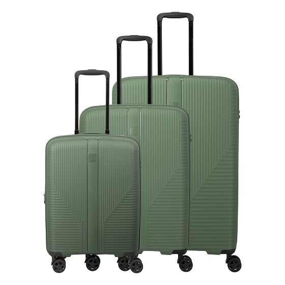 Travelite Air Stripe 4 wielen Kofferset 3-delig met uitbreidingsplooi