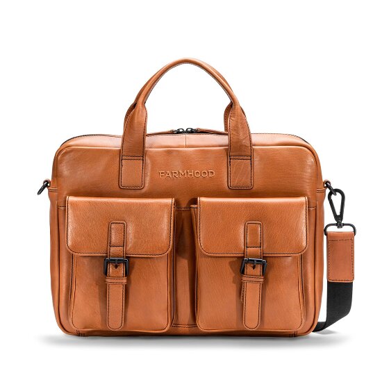 Farmhood Memphis Koffer Leer 39 cm Laptop compartiment