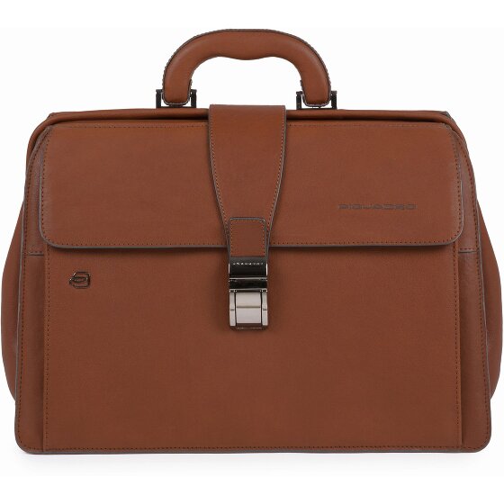 Piquadro Zwarte vierkante aktetas Leer 37 cm