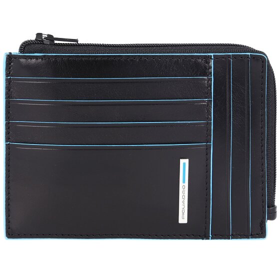 Piquadro Blauw Vierkant Creditcardetui RFID Leer 12 cm