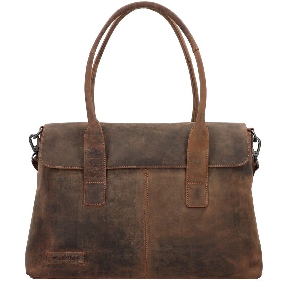 Plevier Retro Lamarr Schoudertas Leer 45 cm Laptop compartiment