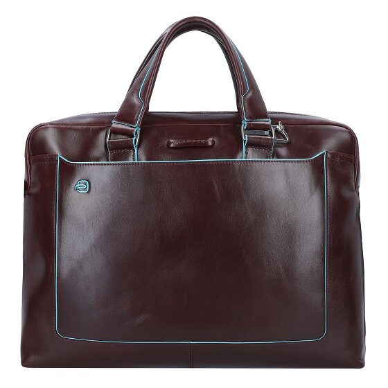 Piquadro Blauwe Square Briefcase III Leder 40 cm Laptopcompartiment