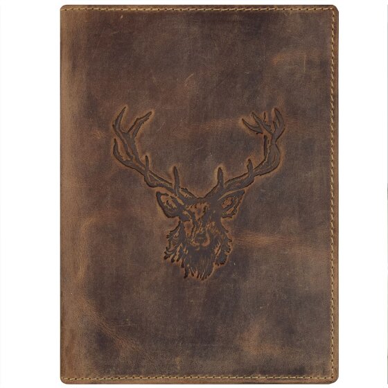 Greenburry Vintage Stag ID Case Leer 12 cm