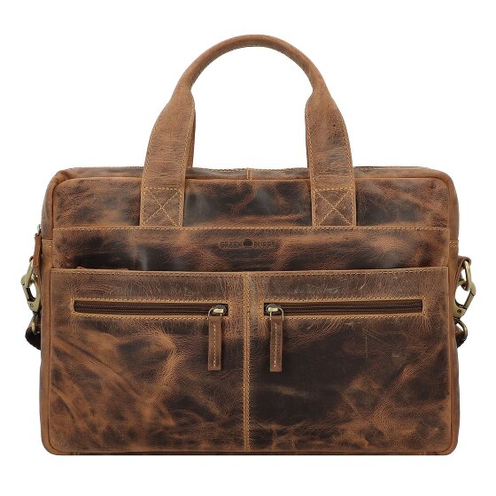 Greenburry Vintage Koffer Leer 38 cm Laptop compartiment