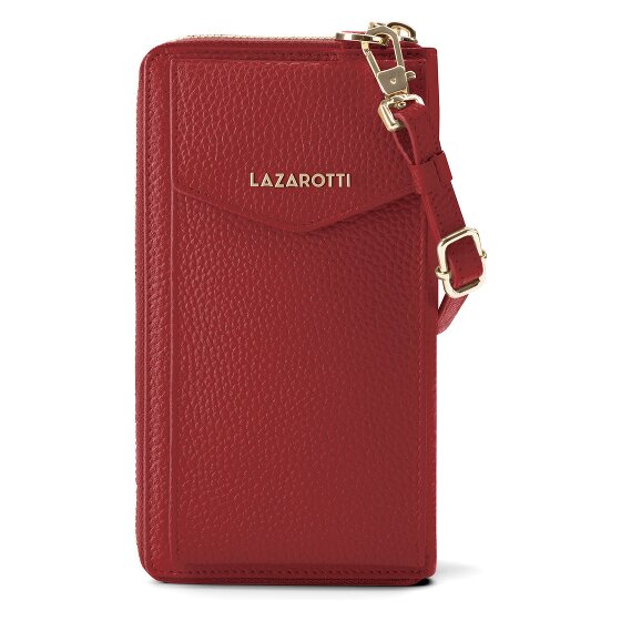 Lazarotti Bologna Leren Zip-Around Portemonnee Mobiel Telefoonhoesje Leer 19 cm