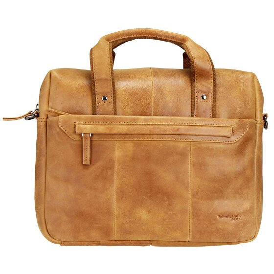 Greenland Nature Lichte aktetas Leer 37 cm Tabletcompartiment