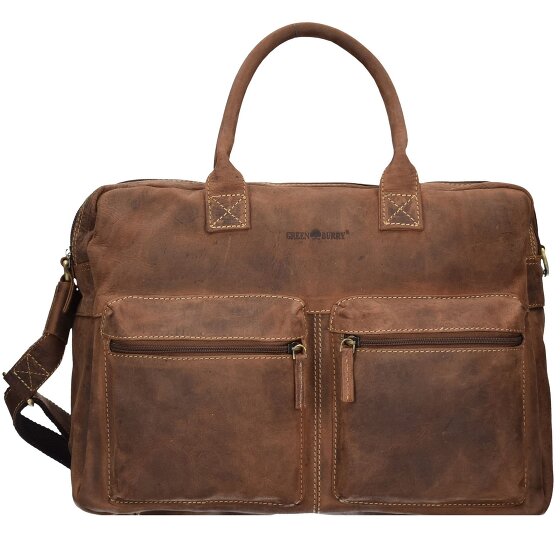 Greenburry Vintage aktetas Leer 40 cm Laptopcompartiment