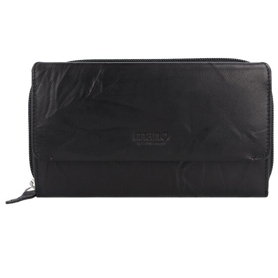mano Donna Aurona Portemonnee RFID Leer 18 cm
