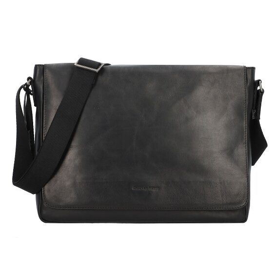 Greenburry Pure Black Boodschapper Leer 37 cm