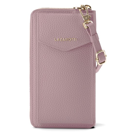 Lazarotti Bologna Leren Zip-Around Portemonnee Mobiel Telefoonhoesje Leer 19 cm