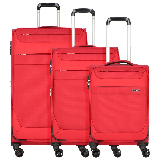 Worldpack Dublin 4 wielen Kofferset 3-delig met uitbreidingsplooi