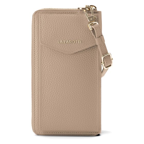Lazarotti Bologna leren portemonnee met rits rondom en Smartphonehoesje, leer, 19 cm