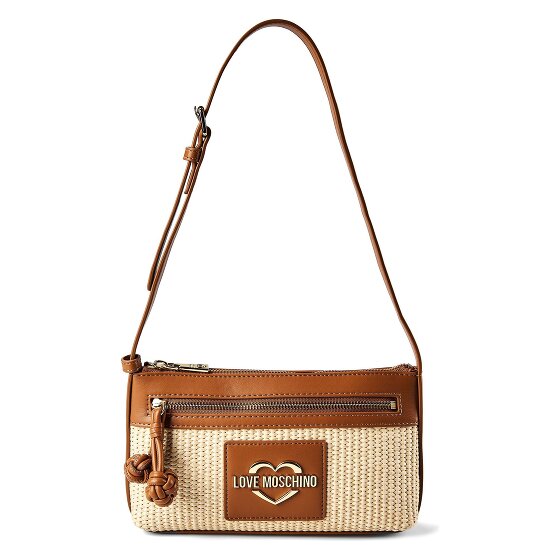 Love Moschino Straw Chic Schoudertas 25 cm