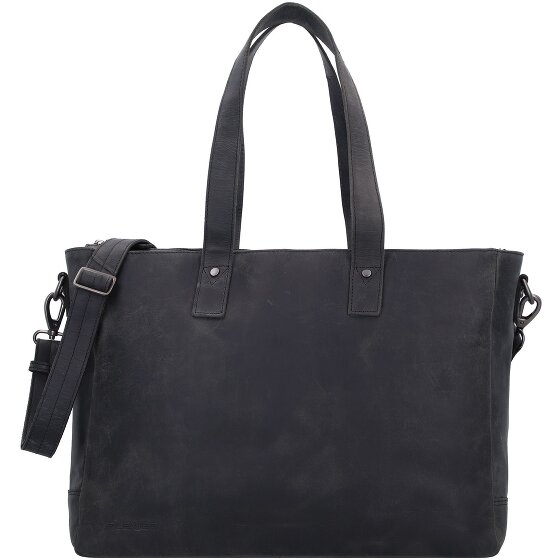 Plevier Shopper tas leer 41 cm laptop compartiment