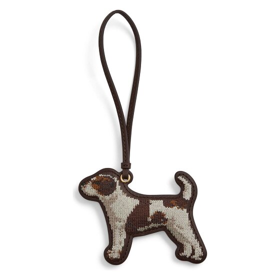 Lauren Ralph Lauren Leer tasbedeltje 9,5 cm