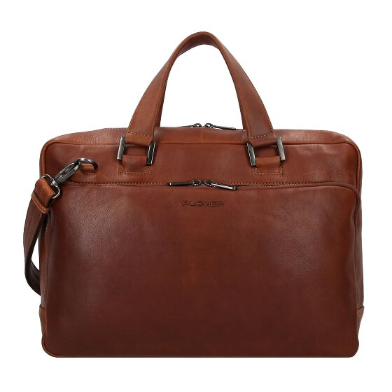 Plevier Vintage Bill Koffer Leer 40 cm Laptop compartiment