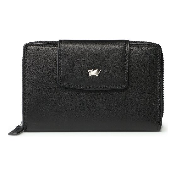 Braun Büffel Golf 3.0 Portemonnee RFID-bescherming Leer 14 cm