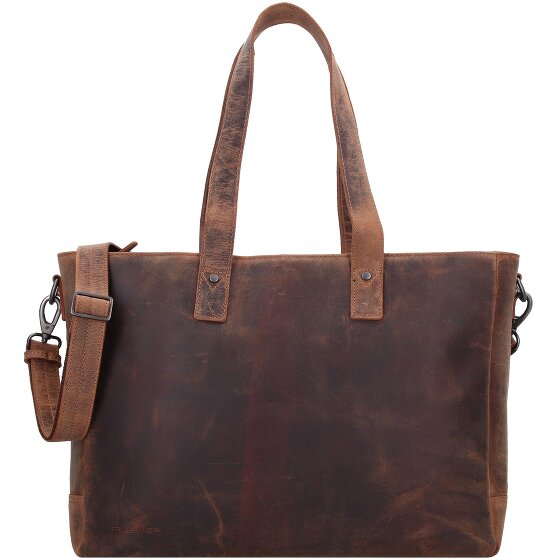 Plevier Shopper tas leer 41 cm laptop compartiment