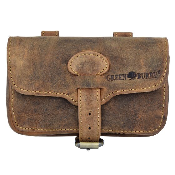 Greenburry Vintage militair heuptasje leer 16 cm