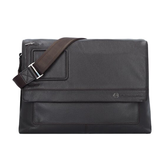 Piquadro Vibe Aktetas Messenger Leer 41 cm Laptop compartiment