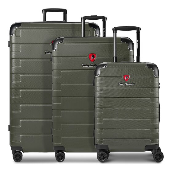 Tonino Lamborghini Milano 4 wielen Kofferset 3-delig met uitbreidingsplooi