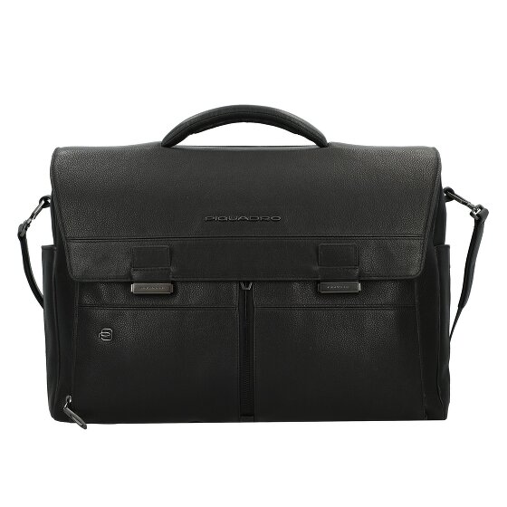 Piquadro Hedley Aktetas Messenger RFID-bescherming Leer 42 cm Laptop compartiment