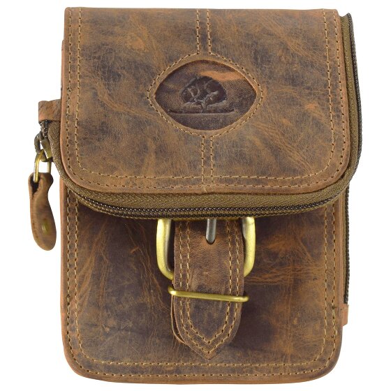 Greenburry Vintage heuptasje leer 14,5 cm