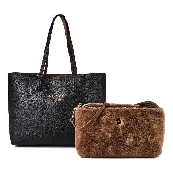 Replay Shopper Tas Leder 36 cm